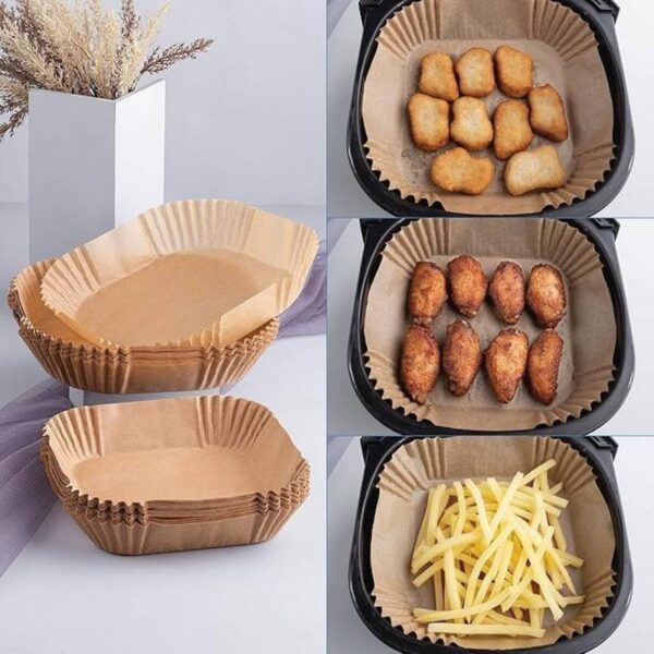 100-PCS-Air-Fryer-Paper-Sheets1-1775737450 100 PCS Square Air Fryer Paper Sheets Disposable