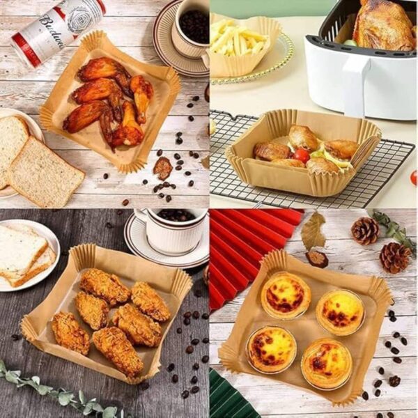 100-PCS-Air-Fryer-Paper-Sheets3-1775737450 100 PCS Square Air Fryer Paper Sheets Disposable