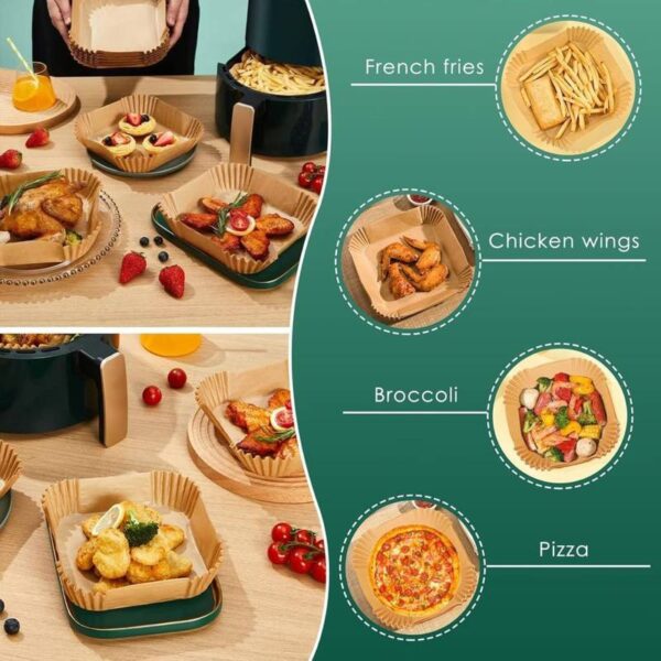 100-PCS-Air-Fryer-Paper-Sheets5-1775737451 100 PCS Square Air Fryer Paper Sheets Disposable
