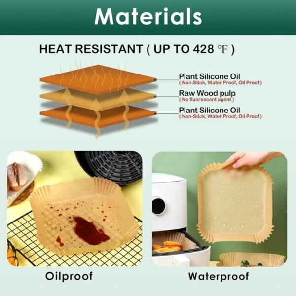 100-PCS-Air-Fryer-Paper-Sheets6-1775737451 100 PCS Square Air Fryer Paper Sheets Disposable
