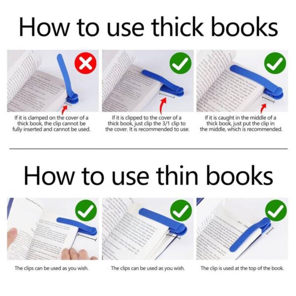 3 pcs Silicone Automatic Bookmark