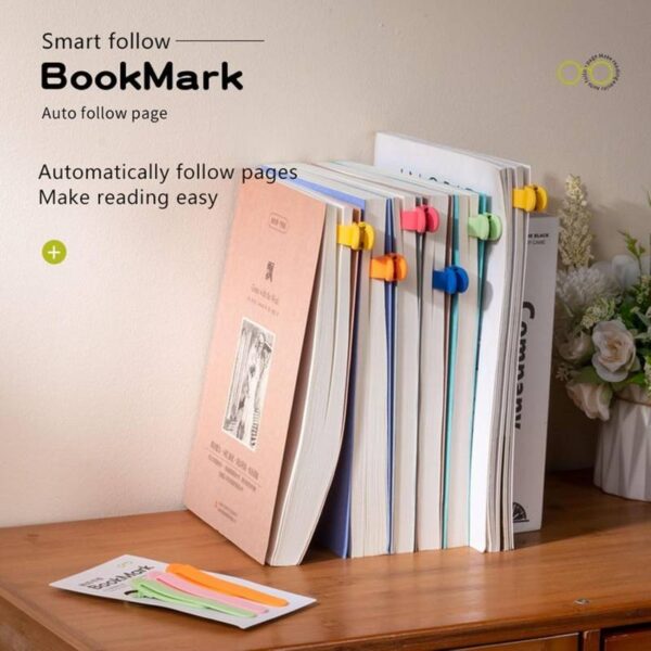 3 pcs Silicone Automatic Bookmark