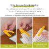 3 pcs Silicone Automatic Bookmark