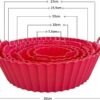 6 pcs air fryer silicone pot