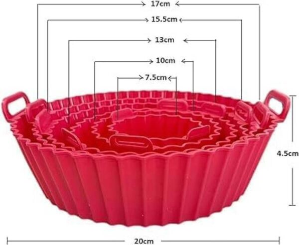 6 pcs air fryer silicone pot