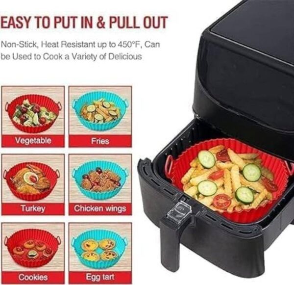 6 pcs air fryer silicone pot