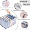 7 Grid Transparent Closet Clothes Organizer
