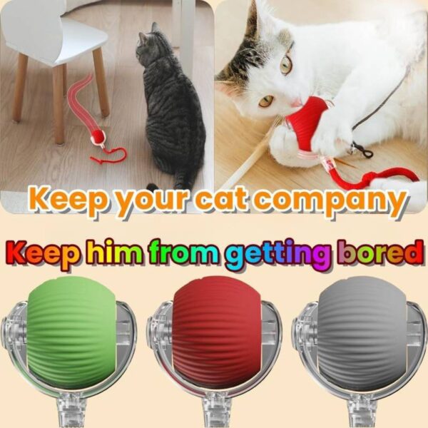 Automatic Cat Teaser Ball Red Rolling Ball