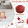 Automatic Cat Teaser Ball Red Rolling Ball