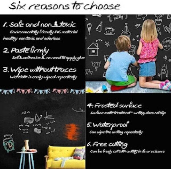 Black-Board-Wall-Sticker-Remov4-1653996919 45x200 cm Black Board Sticker