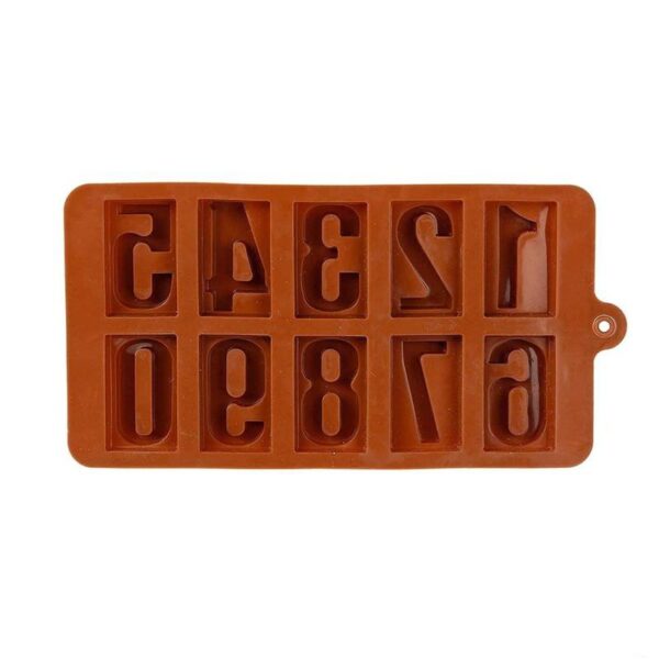 Numeric Chocolate Mould Silicone Ice Cube Tray 