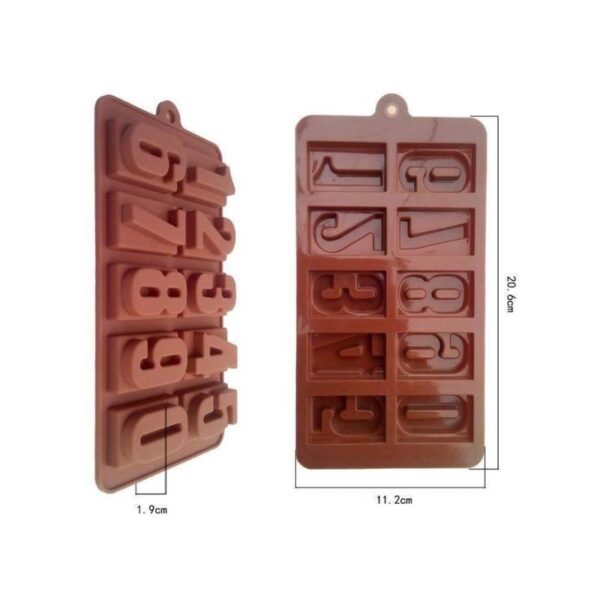 Numeric Chocolate Mould Silicone Ice Cube Tray 