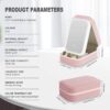 Jewellery Makeup Storage box with led mirror Case
