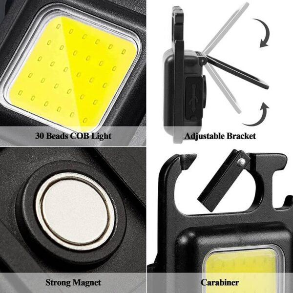 Rechargable LED Cob Keychain Light