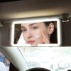 Rechargeable Vanity Mirror Car Makeup Mirror with LED Lights