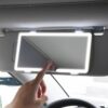Rechargeable Vanity Mirror Car Makeup Mirror with LED Lights