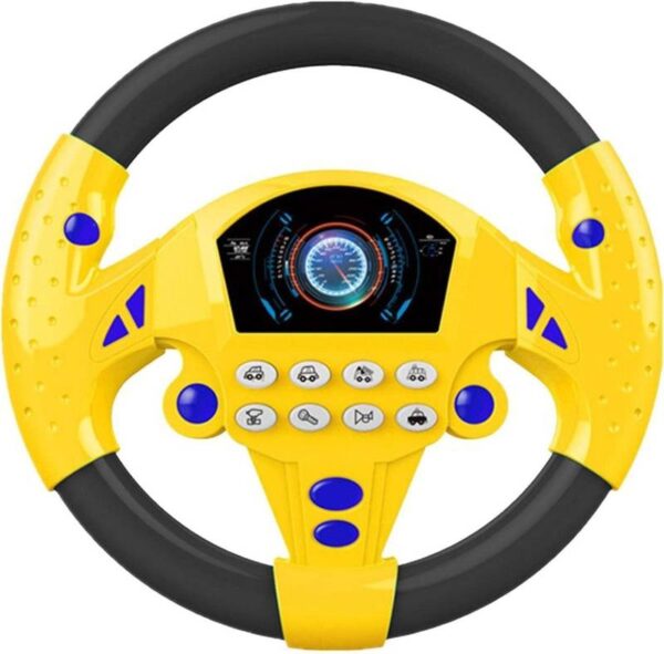 Yellow Kids Simulated Steering Wheel