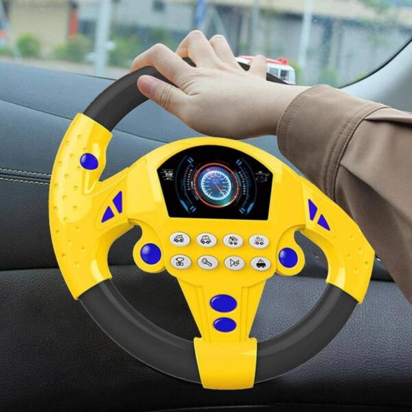 Yellow Kids Simulated Steering Wheel