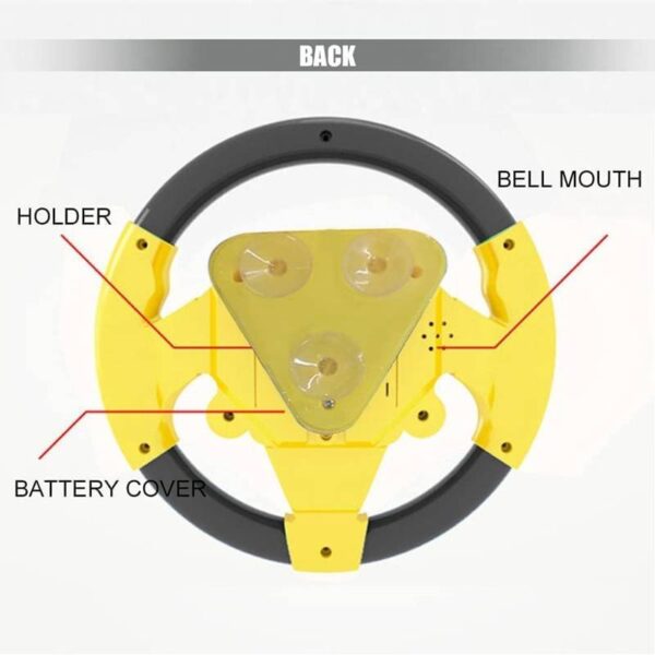 Yellow Kids Simulated Steering Wheel