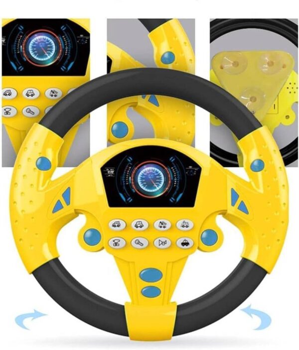 Yellow Kids Simulated Steering Wheel
