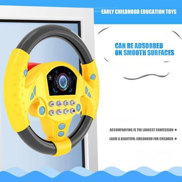 Yellow Kids Simulated Steering Wheel