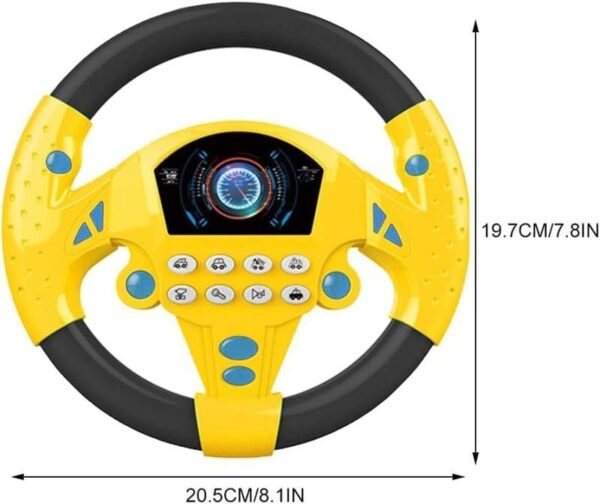 Yellow Kids Simulated Steering Wheel