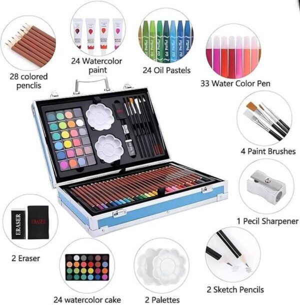 145 Colour Plastic Deluxe Art Set Box