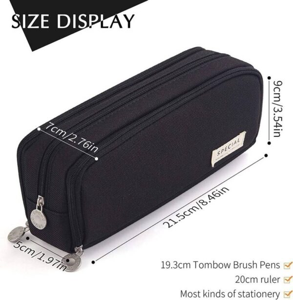 3 Compartment Pencil Pouch