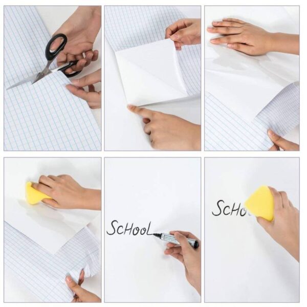 Self-Adhesive-White-Board-Pape9-1655616444 45cm x 200 cm White Board Sticker