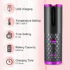 Hair Curler Adjustable Temperature usb Rechargeable 