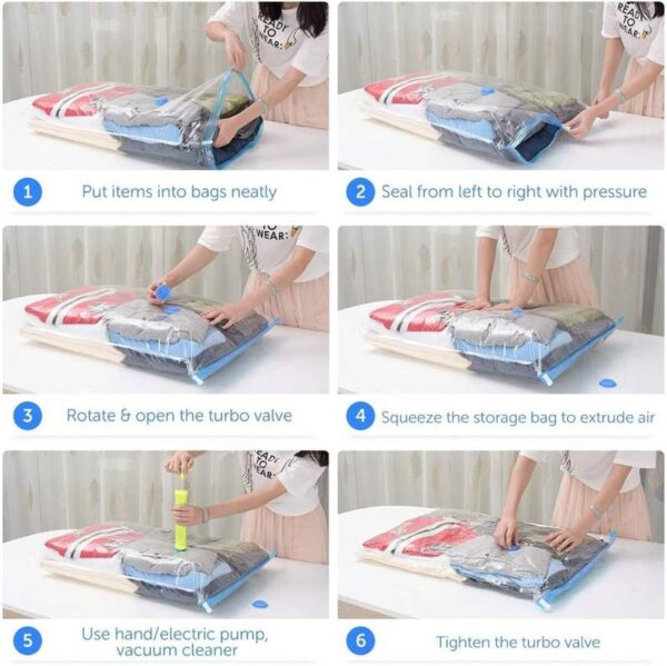 Big Vacuum Storage Bag with Pump 5 Bag 1 Pump