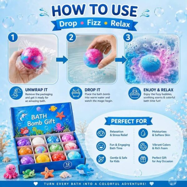 12-Pcs-Bath-Bombs-Bubble-for-B3-1790055959 12 Pcs Bath Bombs Bubble for Baby